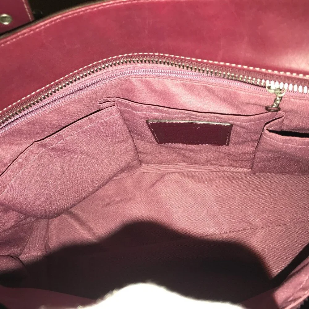 Red Coach Hampton Business Tote Bag Carryall Purse - Picture 11 of 16